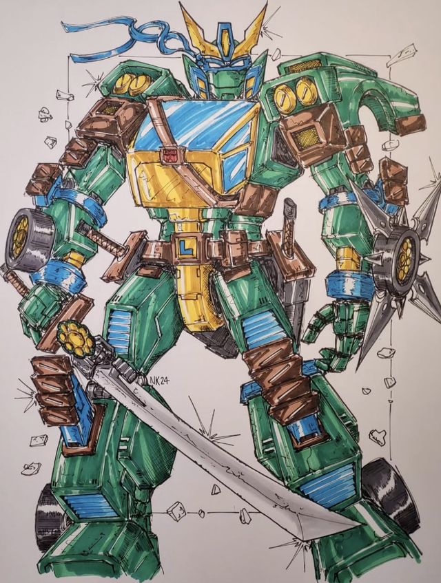 变形金刚与忍者神龟联动飞毛腿变莱昂纳多声波变米开朗基罗(图2)