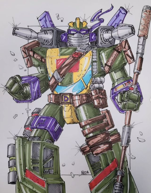 变形金刚与忍者神龟联动飞毛腿变莱昂纳多声波变米开朗基罗(图4)