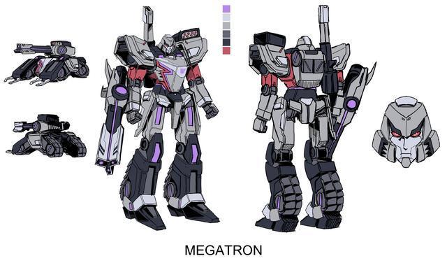 5位变形金刚角色插画威震天、声波、震荡波等
