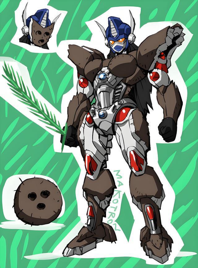 变形金刚水果、蔬菜和植物变形设计大黄蜂变香蕉霸王龙变茄子(图2)