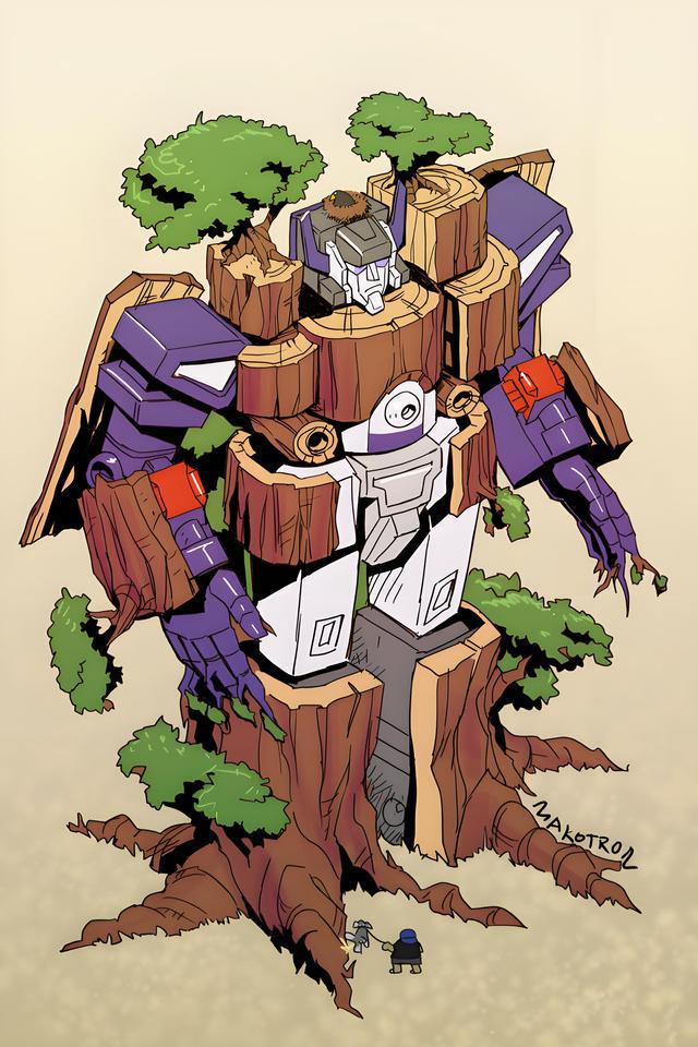 变形金刚水果、蔬菜和植物变形设计大黄蜂变香蕉霸王龙变茄子(图4)